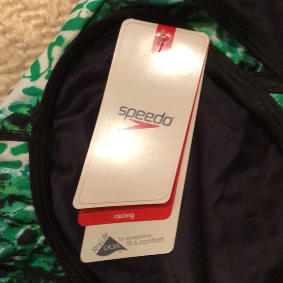 NWT SPEEDO coveted green python extra life lycra competition - Picture 8 of 16